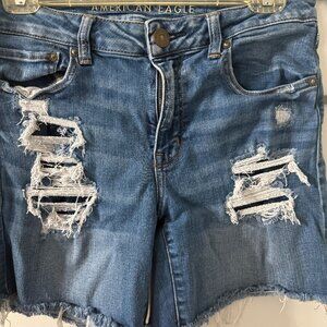 American Eagle AE Stretched Denim Distressed Short Size 12